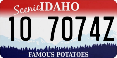 ID license plate 1O7074Z