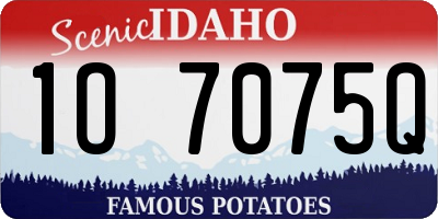 ID license plate 1O7075Q