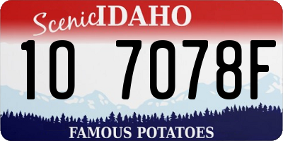 ID license plate 1O7078F