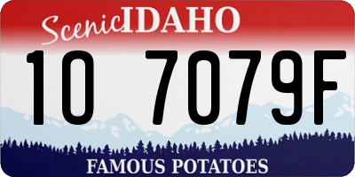 ID license plate 1O7079F