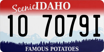ID license plate 1O7079I