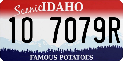 ID license plate 1O7079R