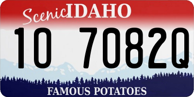 ID license plate 1O7082Q