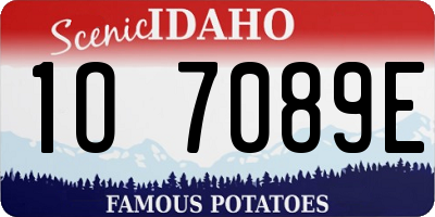 ID license plate 1O7089E