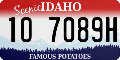 ID license plate 1O7089H