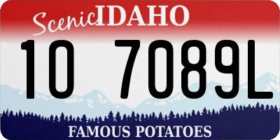 ID license plate 1O7089L