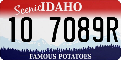 ID license plate 1O7089R