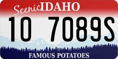 ID license plate 1O7089S