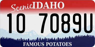 ID license plate 1O7089U