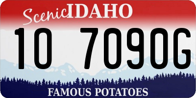 ID license plate 1O7090G