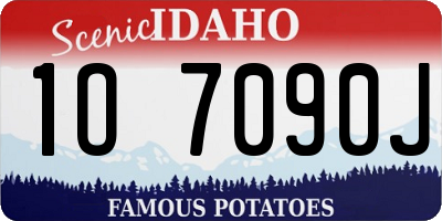 ID license plate 1O7090J