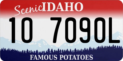 ID license plate 1O7090L