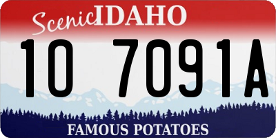 ID license plate 1O7091A