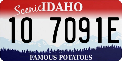 ID license plate 1O7091E