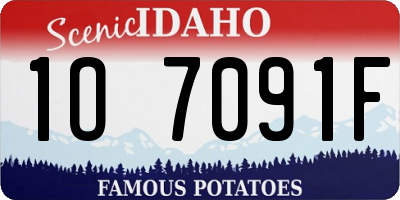 ID license plate 1O7091F