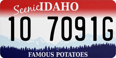 ID license plate 1O7091G