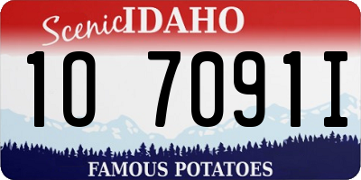 ID license plate 1O7091I