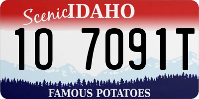 ID license plate 1O7091T