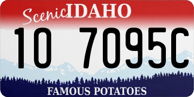 ID license plate 1O7095C