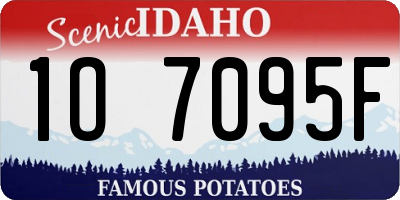 ID license plate 1O7095F