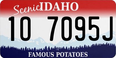 ID license plate 1O7095J