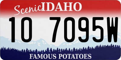ID license plate 1O7095W