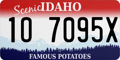 ID license plate 1O7095X