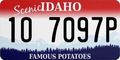 ID license plate 1O7097P