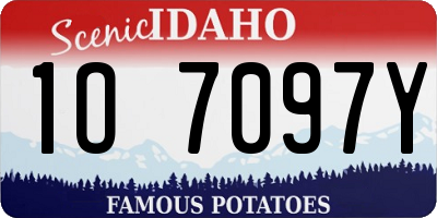 ID license plate 1O7097Y