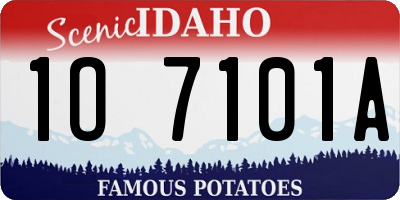 ID license plate 1O7101A