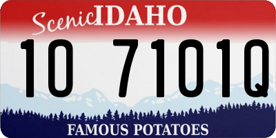 ID license plate 1O7101Q