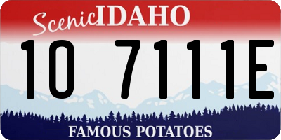 ID license plate 1O7111E