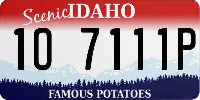 ID license plate 1O7111P