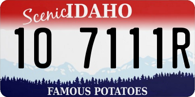 ID license plate 1O7111R