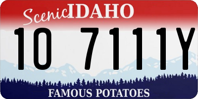 ID license plate 1O7111Y
