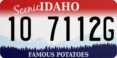 ID license plate 1O7112G