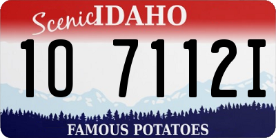 ID license plate 1O7112I