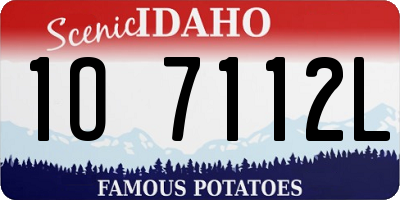 ID license plate 1O7112L