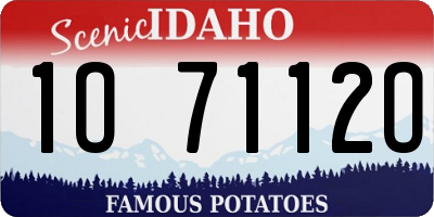 ID license plate 1O7112O