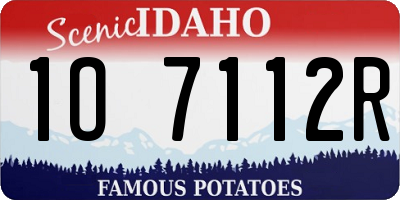ID license plate 1O7112R
