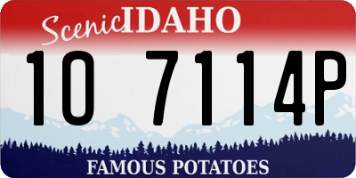 ID license plate 1O7114P