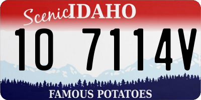 ID license plate 1O7114V