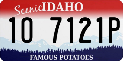 ID license plate 1O7121P