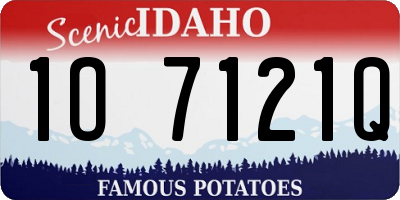 ID license plate 1O7121Q
