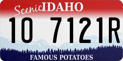 ID license plate 1O7121R
