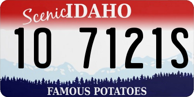 ID license plate 1O7121S