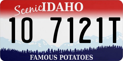 ID license plate 1O7121T