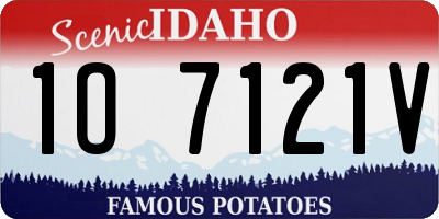ID license plate 1O7121V