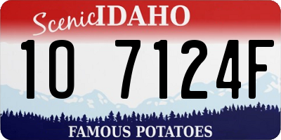 ID license plate 1O7124F