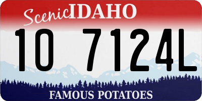 ID license plate 1O7124L